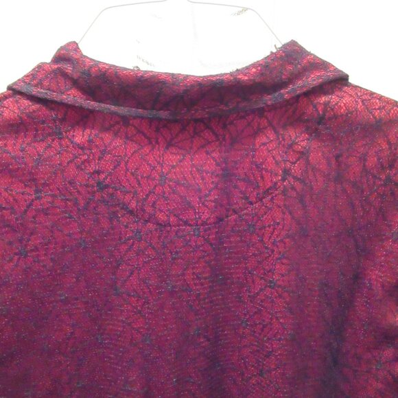 Morbid Threads Vintage Black Spiderweb Cobweb Lace Red Shirt Button Up Goth Men - Picture 9 of 14